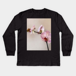 Delicate Pink Phalaenopsis Orchids Kids Long Sleeve T-Shirt